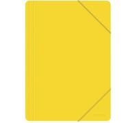 Chemise A4 À Élastique 3 Rabats En PP 500 Microns Pochette De Rangement Documents Format 24x32 Cm Couleur Jaune