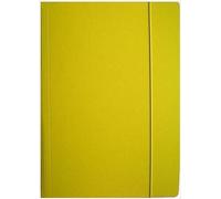 Chemise A4 avec élastique jaune brillant