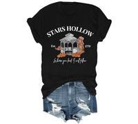 Chemise ajourée étoiles, T-shirt creux étoilé, T-shirt à étoiles creuses, chemise Stars Hollow Where You Lead I Will Follow, Noir , 3XL