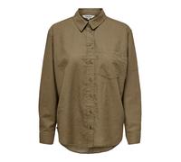 Chemise ample en lin pour femmes par ONLY, blouse à manches longues style busine