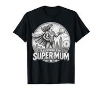 Chemise Anglaise Super Mum Graphique Super-héros T-Shirt