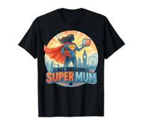 Chemise Anglaise Super Mum Graphique Super-héros T-Shirt