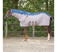 Chemise anti-mouches combo avec cou pour cheval QHP Bleu 195 cm