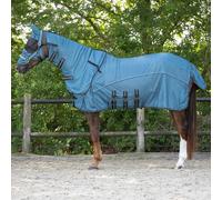 Chemise anti-mouches encolure et bon pour cheval QHP Bleu 175 cm
