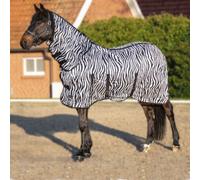 Chemise anti-mouches HKM avec couvre-cou et bavette ventrale - zèbre