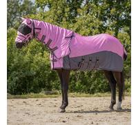 Chemise anti-mouches pour cheval encolure et bonnet QHP Rose 195 cm