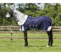 Chemise anti-mouches QHP avec couvre-cou et masque bleu, QHP17_Taille:145 cm