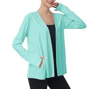 Chemise Anti UV Femme Manche Longue Tee Shirt de Randonnée Protection UV T Shirt de Plage UPF 50+ Léger Respirant Fonctionnel Séchage Rapide Veste de Course Pullover de Surf Natation Pas Cher