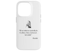 Chemise Aristote sur l'Excellence Philosophie d'Aristote Coque pour iPhone 14 Pro