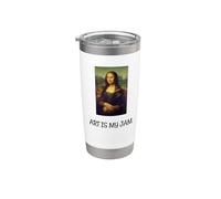 Chemise Art Is My Jam Mona Lisa Gobelet isotherme en acier inoxydable double paroi