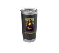 Chemise Art Is My Jam Mona Lisa Gobelet isotherme en acier inoxydable double paroi