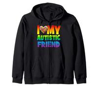 Chemise Autism Awareness I Love My Autistic Friend Sweat à Capuche