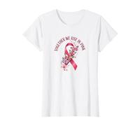 Chemise avec Citation « Together We Rise » de la Sensibilisation au Cancer du Sein, Rose T-Shirt