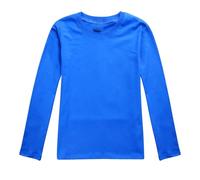 Chemise avec cravate Fille Manches Longues Imprimé Solide T-shirt Tops Paillettes Réversible Chemise Fille 128, bleu foncé, 3-4 ans