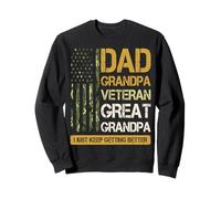 Chemise avec Drapeau américain pour Papa, Grand-père, vétéran, Grand-père Sweatshirt