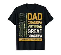Chemise avec Drapeau américain pour Papa, Grand-père, vétéran, Grand-père T-Shirt