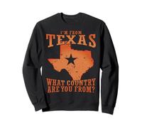 Chemise avec Drapeau du Texas Je Viens du Texas De Quel Pays venez-Vous Sweatshirt