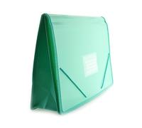 Chemise avec fermeture à élastiques et soufflet XXL format A4+ - REF.51311 - Grande capacité et résistance - En polypropylène 100 % recyclable - Colorline by Office Box (turquoise)