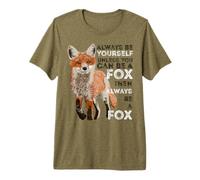 Chemise avec Inscription « Always Be Yourself Unless You Can Be A Fox » T-Shirt Haut de Gamme