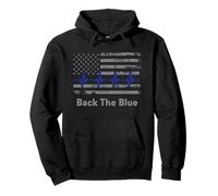 Chemise Back The Blue American Flag Heartbeat Police Sweat à Capuche