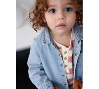 Chemise bébé en jean pressionnée personnalisable double stone 9M(71CM)