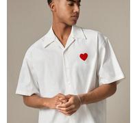 Chemise blanche ample et raccourcie de taille standard pour hommes L,M,S,XL,XS,XXL,XXS,XXXL,XXXXLUnicoloreTissu tissé