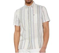Chemise Blanche/Bleu Homme Tommy Hilfiger Stripe XL