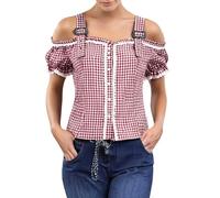 Chemise Blanche Dirndl Femme Déguisement Bavarois Femme T Shirt Grande Taille Haut pour Dirndl Deguisement Adulte Oktoberfest Costume Carnaval Qui Fait Rire Tee Blanc Dentel