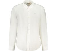 Chemise blanche élégante à manches longues pour hommes - coupe slim, col boutonné, taille : S Couleur : Bianco
