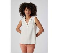 Chemise blanche femme KAPORAL CELY - Manches courtes - Col V - Matière légère S