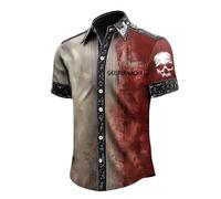 Chemise Blanche Homme pour Costume Jean Fleurie Satin Grise Tendance Merinos Doublée Florale Grand Couleur Patchwork Militaire Pomme Trop Camionneur Le Fausse Zippés Visionnaire