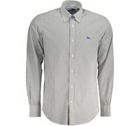 Chemise blanche pour homme : rayures, coupe regular, coton bio, boutonné, taille : S Couleur : Bianco