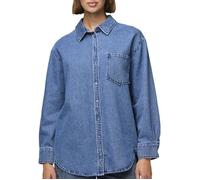 Chemise en jean manches longues femme Pieces Maisie Bleu M