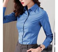Chemise bleue professionnelle pour femmes, chemisier à manches longues pour le travail, doublure de costume d'affaires, nouvelle collection printemps/automne 2025, hiver L,M,S,XL,XS,XXL,XXS,XXXL,XXXXL