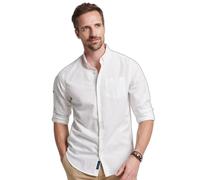 Chemise boutonnÃ©e lin et coton bio Superdry Studios Blanc S