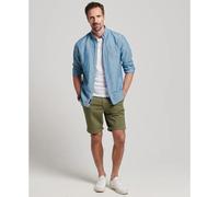Superdry Studios Linen Bd Long Sleeve Shirt Bleu 2XL Homme