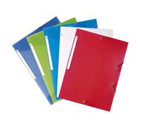 Chemise box à élastique en polypropylène translucide A4 grande capacité Dos 2,5 cm - Coloris assortis