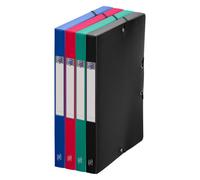 Chemise box plastique - format 24 x 32 cm - dos 2,5 cm - couleurs assorties