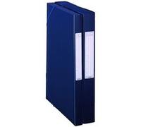 Chemise box plastique Oxford 24 x 32 cm dos 2,5 cm - bleue - Elba/oxford G