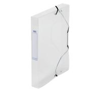 Chemise box plastique Oxford 24 x 32 cm dos 4 cm incolore