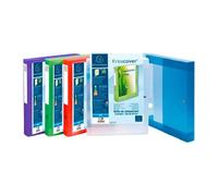 Chemise box translucide plastique personnalisable Exacompta Kreacover dos 4 cm - Coloris assortis