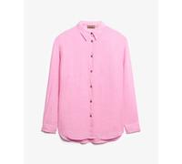 Superdry Casual Linen Boyfriend Long Sleeve Shirt Rose XS Femme