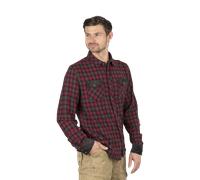 Brandit Duncan Check Shirt Long Sleeve, color: red-brown, size: M