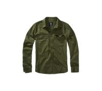 Brandit Flannel Shirt Long Sleeve, color: olive, size: XXL
