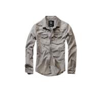 Brandit Riley Denim Shirt Long Sleeve, color: grey denim, size: XL