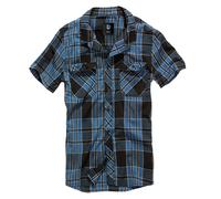 Brandit Chemise Roadstar coton flanelle manches courtes bleu 5XL pour homme