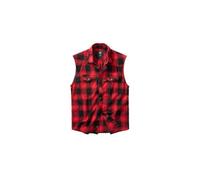 Chemise - BRANDIT - Rouge/Noir - Sans Manches - Boutons-pression - 2 Poches Plaquées XXXXL