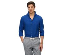 Superdry Chemise Vacation brodée en lin manches longues Bleu 2XL