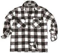 Chemise Flannel Shirt Longsleeve Mil-Tec - Black/White 3XL