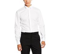 Chemise business Seidensticker - coupe slim - sans repassage - col George - manches longues - poignets à revers - 100 % coton